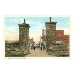  Entrance, St. Augustine, Florida Premium Poster Print 