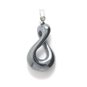   Hematite Twist with Bail Pendant, 19 by 34 mm Arts, Crafts & Sewing