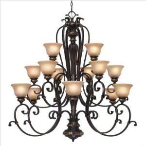  Jefferson Fifteen Light Chandelier in Etruscan Bronze 