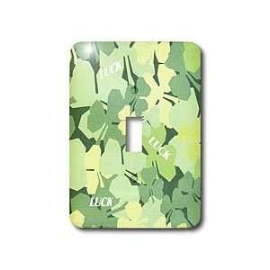  Florene Holiday Graphic   Green Shamrocks With Words Luck 