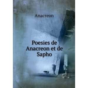  Poesies de Anacreon et de Sapho Anacreon Books