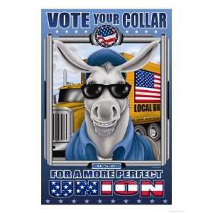  Vote Your Collar for a More Perfect Union Giclee Poster 