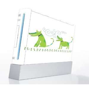 Green Dogs Decorative Protector Skin Decal Sticker for Nintendo Wii 