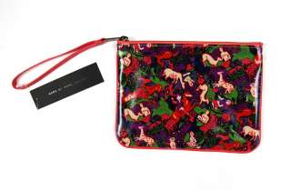 MARC JACOBS PVC Jungle Cosmetic Pouch Clutch Red NWT  