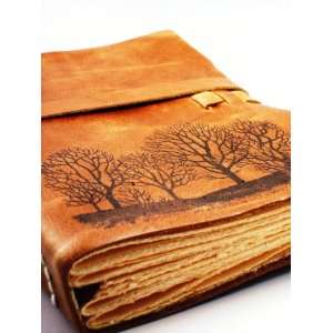  Forest for the Trees Brown Leather Journal   6x5 Medium 