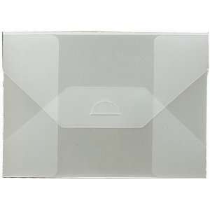 Medium (5 1/2 x 7 1/2 x 1/4) Clear Frost Tuck Flap Portfolio Envelopes 