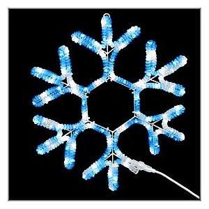 22 Blue And White LED Rope Light Snowflake Sculpture 