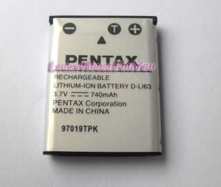 Brand new D LI63 Battery for Pentax W30 M30 T30 S700  