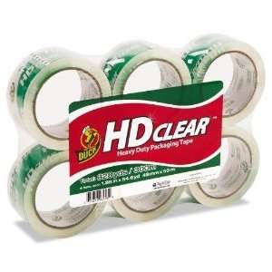Duck Brand HD Packaging Tape, 1.88 inch x 54.6 Yard, Crystal Clear, 72 