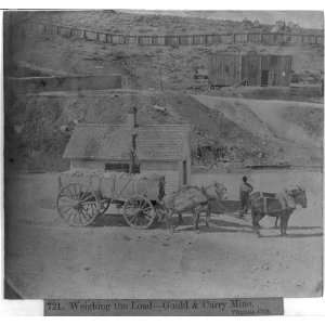   Reprint Weighing the Load  Gould and Curry Mine, Virginia City 1866
