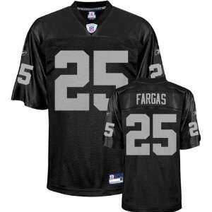 Justin Fargas Youth Jersey Reebok Black Replica #25 Oakland Raiders 