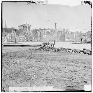 com Civil War Reprint Richmond, Virginia. View of the burned district 