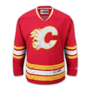   Flames Reebok Premier Replica Alternate NHL Hockey Jersey Sports