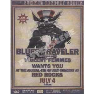 Blues Traveler Violent Femmes Denver Concert Ad Poster 