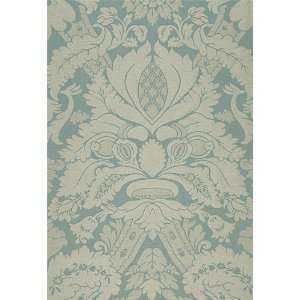  Fitzroy Linen Damask Aqua by F Schumacher Fabric Arts 