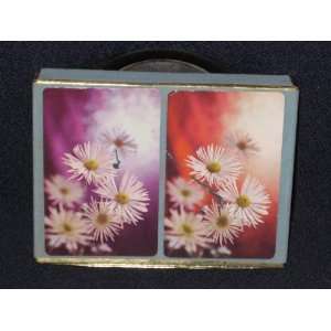 Vintage Playing Cards   Congress Daisy Flower   Double Deck Cel U Tone 