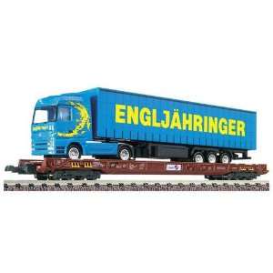  Fleischmann 827402 N Rolling Road Wagon With Engljahringer 