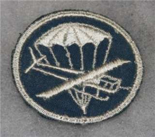 100% ORIGINAL WW2 US AIRBORNE PARATROOPER GLIDER CAP PATCH NO GLOW 
