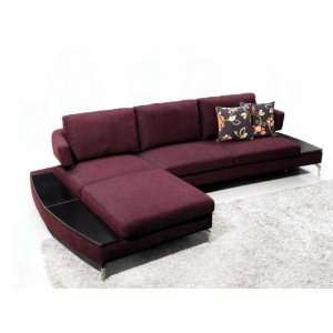  Vig Furniture 1077   Purple Fabric Sectional Sofa