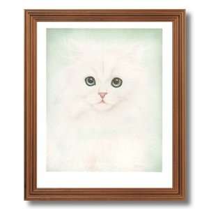 Persian Kitty Cat Kitten Kids Room Animal Home Decor Wall Picture Oak 