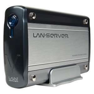  LAN Server USB 2.0 3.5 HDD Aluminum LAN Enclosure (Blue 