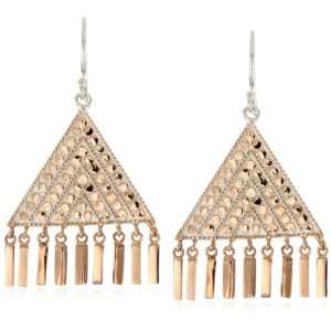   Anna Beck Designs Lombok 18k Rose Gold Plated Triangle Bar Earrings