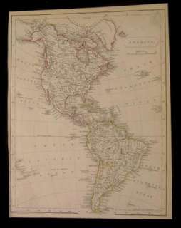 North & South America c.1848 Virtue uncommon map  