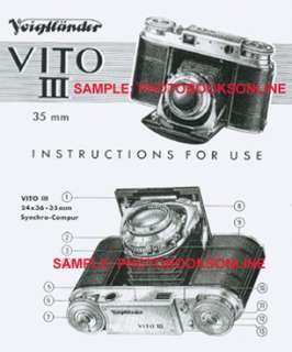 Voigtlander Vito III Instruction Manual  