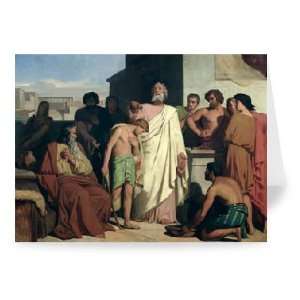 Annointing of David by Saul, 1842 (oil on   Greeting Card (Pack of 2 