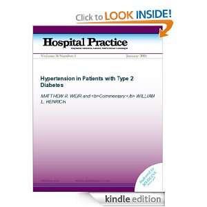 Hypertension in Patients with Type 2 Diabetes (Hospital Practice 