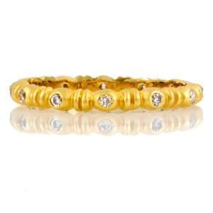  Viannas Gold Plated CZ Eternity Band Emitations Jewelry