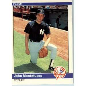  1984 Fleer # 132 John Montefusco New York Yankees Baseball 