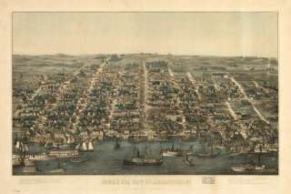 Virginia VA   21 Vintage Panoramic City Maps on CD   B191  