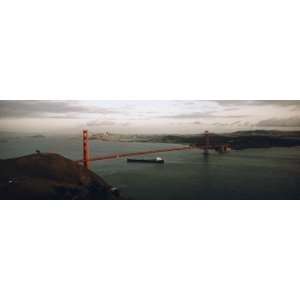  Barge Passing under Golden Gate Bridge, San Francisco 