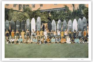 HAWAIIAN Vintage Poster HAWAII Surfing Duke Kahanamoku  