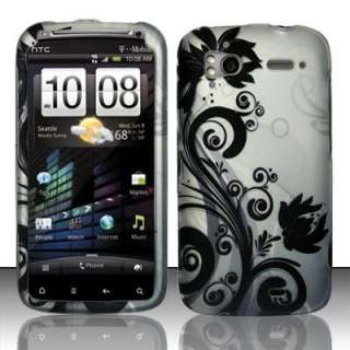 BLACK VINE PHONE COVER SKIN CASE FOR HTC SENSATION 4G  