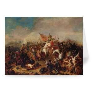  The Battle of Hastings in 1066 (oil on   Greeting Card 
