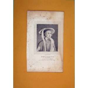   Duke Burgundy Shakespere Henry Antique Print Portrait