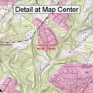  USGS Topographic Quadrangle Map   Gastonia South, North 