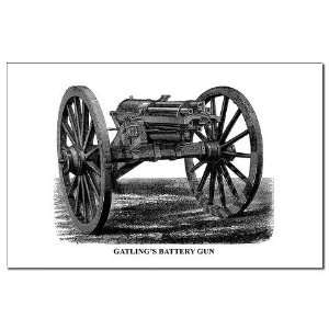  Gatlings Battery Gun Military Mini Poster Print by 