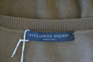 ALEXANDER MCQUEEN Brown CASHMERE&Sequin Striped Knit Sweater Vest Top 