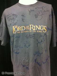 2000 Lord of the Rings Cast Autographed T Shirt  
