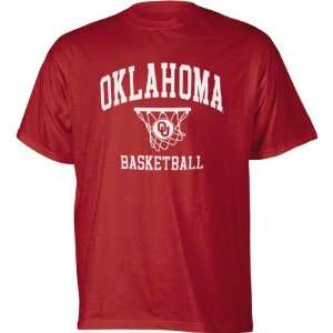  Oklahoma Sooners Cardinal Basketball T Shirt Sports 