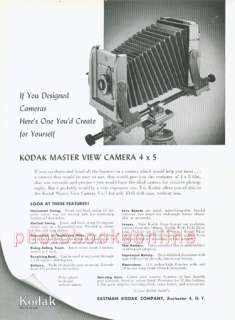 Kodak Master View 4x5 Camera AD 1953, Original  