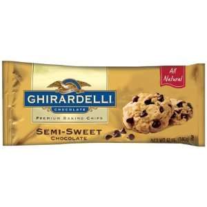 Ghirardelli Semi Sweet Chocolate Chips, 12 oz, 3 ct (Quantity of 4)