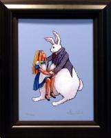 Grace Slick Alice & White Rabbit Giclee Art Canvas Hand Signed Custom 