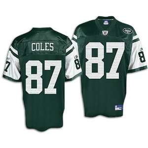  Coles Jets Green NFL Replica Jersey ( sz. XXL, Green  Coles 