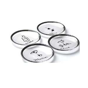  Apero Set of 4 Cocktail Plates by Trudeau Kitchen 