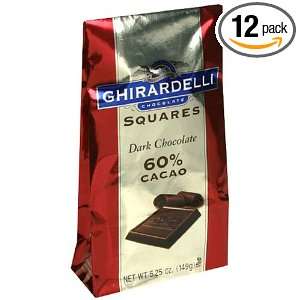 Ghirardelli Chocolate Squares Dark Chocolate 60% Cacao, 5.25 Ounce 