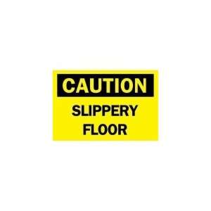 BRADY 70528 Sign,10X14,Caution Slippery Floor  Industrial 